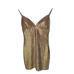 NWT Lulus Sequin Slip Dress With Spaghetti Straps